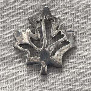ABA Sterling Silver Leaf Brooch Pin Marked ABA Sterling 12g - Preowned Good